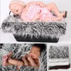 Coperte 50 50 cm Born Baby Pography Puntelli Outfit Po Coperta avvolta in filato elasticizzato in pelliccia infantile