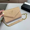 Bolsa de ombro feminina designer de moda bolsa de couro envelope corrente carteira crossbody bolsa de corrente de ouro