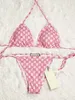 女性デザイナー水着夏のセクシーな女性ビキニファッションレタープリント水着高品質の女性入浴スーツS-XL