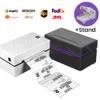 Skrivare 110mm Desktop Thermal Label streckkodskrivare för 4x6 Fraktpaketetikett Maker 180mm/S USB Bluetooth Sticker Printermaskin