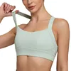 Tops Shockproof Yoga Sports Tank Top For Women Wide Shoulder Strap Running Fitness Crop Top CrossBeauty Back Vest With Chest Pad