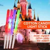 Non-disposable Food-grade Light Cotton Candy Cones Colorful Glowing Luminous Marshmallow Sticks Flashing Key Christmas Party 528