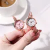 Avanadores de pulso Luxo Moda Vintage Gold Silver Women Dress Watches Casual Quartz Stainless Steel Band Bracelet Watch Watch Wrist Analog Wrist