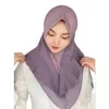 New Big Size Muslim Hijab Jersey Scarf Women Soft Solid Pleated Shawl Headscarf Foulard Femme Musulman Wrap Head Scarves Bandana