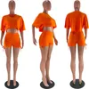 Survêtements pour femmes solides ensembles de salon courts pour les femmes mode 2023 élégant deux pièces tenues d'été demi manches haut court et cordon de serrage