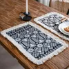 Tapis de table napperons de luxe tissés antidérapants rétro Boho ferme tasse à café vaisselle décor tampons maison cuisine accessoires