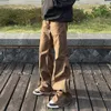 Streetwear Baggy Casual Cargohose für Männer und Frauen, einfarbig, lockere, übergroße Hose