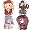 Pads 3D Stereo Genshin Impact Mouse Pad Keli Kokomi Zhongli Funny Gaming Computer Mousepad with Silicone Wrist Soft Mouse Mat