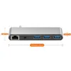 ハブマルチポートUSB CハブタイプドッキングステーションUSB 3.0 SDリーダー3.5mm AUXポートRJ45新しいMacBook Pro 2021 14/16インチ用のイーサネット