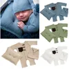 Keepsakes 3Pcs born pography Props Costume Baby Boys Girls Long Sleeves Romper Knot Sleepy Hat Posing Pillow Pajama Accessories 230526