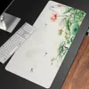 Pads Tapis de souris de jeu grand XXL Lotus Pond clair de lune imprimé tapis de souris Anime avec bord verrouillé en caoutchouc naturel doux pour tapis de bureau des joueurs