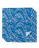 Serwetka stołowa 4PCS Summer Dolphin Swirl Tekstura Plac 50 cm impreza dekoracja ślubna