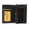 Carteiras PU Zipper de couro curto Bolsa de passaporte portátil Card de moeda de moedas CLIPE DE DINHEIRO