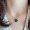 2023 Classic 4/Four Leaf Clover Pendenti Collane Madreperla Acciaio inossidabile placcato 18K per le donneRagazza San Valentino Festa della mamma Fidanzamento Gioielli turchesi D03