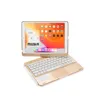 Tangentbord för iPad 9 10.2 Tablett PC Bluetooth -tangentbord 360 graders rotation Trådlöst tangentbordfodral med pekplattskyddsskydd