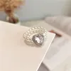 Multi Beaded Pearl Rings Natural Pearl Geometric Rings For Women Continuous Circle Minimalist Stacked Party Rings