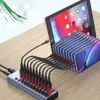 Hubs 12V Powered USB3.0 Hub Dados USB 4 7 10 Portas com 5V2.4A CARREGEM FASH TABLE