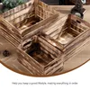 Gift Wrap Country Storage Bins Nesting Container Wood Display Tray Retro Wooden Crate Keepsake Cabinet