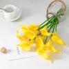 Flores decorativas Wrinalh Heads Cabeça Artificial Calla Lily Bouquet Pu Touch Real Decoração de Casamento Plantas Casa Falsa Dedecorativa