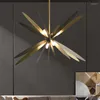 Lampade a sospensione Lampadario di lusso nero nordico Illuminazione Arte creativa Libellula Luci di design Villa Soggiorno Decorazione Apparecchi a LED