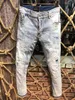 Dsquad2 dżinsy luksusowe designer dżinsowe dżinsy perforowane spodnie dsquare dżinsy swobodne modne spodnie dsquad2 Ubranie męskie rozmiar 28-38 A212