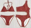 Menas de banho feminina Designer feminino Bikini Classics Brown Set Women in Stock Bandage Sexy Bathing Suit