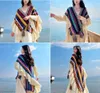 Xiaoxiangfeng Knitted Shawl Temperament Ruffle Edge New Cape Scarf Dual Use Long Shawl Overlay