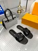 Vrouwen Designer Slippers LSOLA Flat Mule Zomer Metallic Kalfsleer Leer Slides Beach Sandalen met doosgrootte US 4-13