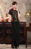 Bluzki damskie Seksowne czarne koronkowe letnia koszula Top Chinese Style Bawełniany lniana bluzka