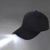 Chapeaux d'extérieur Chapeau d'escalade réglable à 5 LED Chapeau alimenté par batterie avec lampe de poche LED pour la pêche Jogging Casquette de baseball Casquettes de randonnée 230526