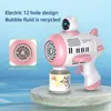 Spaceman Bubble Gun Rocket 12 Holes Shape Soap Bubble Blower Maker with Light Bubble Machne Toys for Boys Girls Birthday Gift