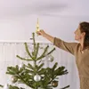 Decorações de Natal Tree Tree Topper Gourd Shape Ornaments Plug -in Ornament para decoração de copa de árvore externa em interior