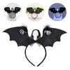 Bandanas Headband Bat Glowing Party Hair Costumeheadwear Hoops Accessory Dresshairband Light Cosplayheadpiece Headdress Accessories Black