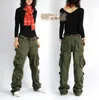 QNPQYX nuevos pantalones Cargo para mujer, pantalones holgados de algodón con múltiples bolsillos a la moda de talla grande para mujer, pantalones holgados de Hip Hop para primavera y otoño para mujer