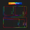 Rests XGZ Anime Gaming Mouse Pad Grote gaming -uitbreiding Mousepad RGB Laptopkussen LED 90x40/80x30cm Beste gaming -toetsenbordkussen XXL