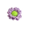 Schattige gebreide bloemen broches vrouwelijke meisjes handgemaakte gehaakte bloemenbroches kleren kledingspelden accessoires feest geschenken