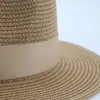 Brede randmutsen voor vrouwen emmer hoed stro SOMMER ZON LIBBON BAND CASUAL FORMELE WERPY Strand Buitenbescherming Hoedenwide