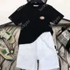 Luxury Brand Kids Clothing Sets Kid Clothes Suits Girl Boy Clothes Summer Children Set Designer Chlidren Sport Suits Black White Two Piece