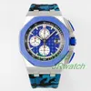 JF TOP Royal Luxury Fashion Men Sports Automatyczne zegarek mechaniczny ETA 3126 Timer Code Ceramic Pierścień Usta Multi Funkcjonalne zegarki nurkowe Luminous Designer