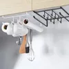 Hooks Kitchen Hanging Under Cabinet Shelf Choping Board Holder redskap Handduk Lagringsorganisator Pot Cover