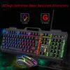 Combos T806 Jeu Clavier Souris Ensemble Clavier Filaire Coloré Lumineux Flottant Keycap Métal Manipulateur Sentir USB Clavier Souris Ensemble