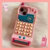 Custodia per telefono in silicone iPhone 14 13 Pro Max 11 12 13 Mini 14 Plus 7 8 Plus X XS XR XSMAX Cartoon Custodia morbida in TPU rosa