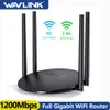 Routers Wavlink 1200Mbps Wireless WiFi Router Dual Band 5G 2.4G 1000Mbps WAN/LAN Gaming Wifi Router Long Range Coverage For Home Office
