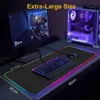 RESTS LED MOUSE PAD RGB LIGHT 대형 소프트 게임 마우스 게이머 Nonslip 빛나는 키보드 노트북 매트 마우스 백라이트 MUISMAT