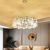 Kroonluchters modern kristallen plafond kroonluchter chroom hangend licht lampen voor woonkamer slaapkamer model luxe ophanging luminaire