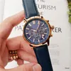 2023 New Watch Men's Leisure Diamond Watches Gold Steel Case Leather Quartz Wristwatch Strap Male Relogio Masculino BOSS4