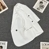 C5604 Summer Thin Women's Casual Blazer Coat Lapel Collar Short Sleeve Outerwear Back Opening OL Blazer Coats