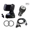 Новые 5pcs женские аксессуары установили Bling Diamond Car Phone Thone Auto Charger 3-в-1 Кабель 1PAIR ONE-ключ