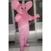 Pink Elephant Mascot Costumes Carnival Hallowen gåvor unisex vuxna fancy party spel outfit semester utomhus reklamdräkt kostym