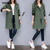 Raincoats NEEDBO Trench Coat for Women Autumn Hooded Windbreaker Women Long Coat Women Autumn Spring Plus Size Abrigo Mujer Outerwear